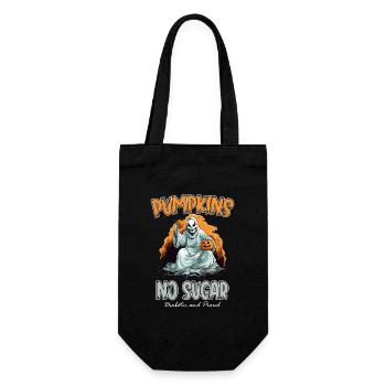 Diabetes Awarnees Diabetic and Proud Pumpkins No - Gift Bag for Bottles - black - Front