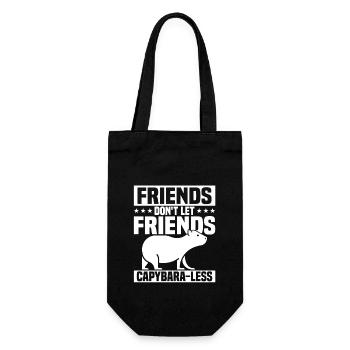 Friends Don't Let Friends Capybara-Less Capybara R - Geschenkbeutel für Flaschen - Schwarz - Vorne