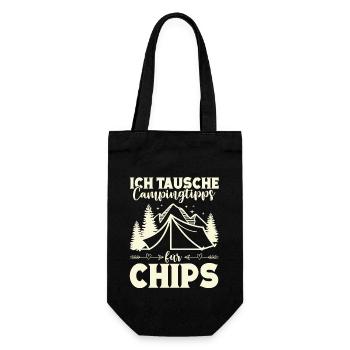 Wohnmobil Campen Zelten Campingliebhaber - Geschenkbeutel für Flaschen - Schwarz - Vorne