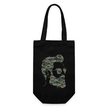 Beard Lover Bearded Man Camo - Geschenkbeutel für Flaschen - Schwarz - Vorne