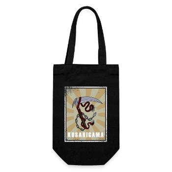 Ninja Weapon Ninjutsu Kusarigama Kenjutsu Japan - Gift Bag for Bottles - black - Front