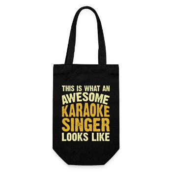 Karaoke Singing - Gift Bag for Bottles - black - Front