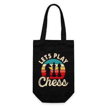 Schach - Geschenkbeutel für Flaschen - Schwarz - Vorne
