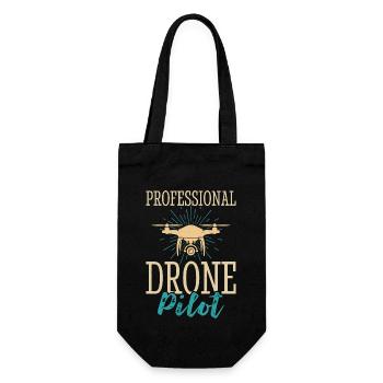Drohne - Geschenkbeutel für Flaschen - Schwarz - Vorne
