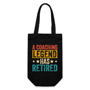 A Coaching Legend Has Retired - Geschenkbeutel für Flaschen - Schwarz - Vorne