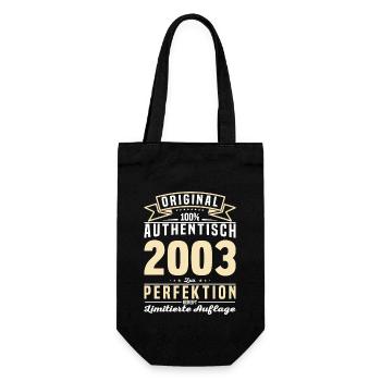 Vintage 2003 Geburtstagsgeschenk - Geschenkbeutel für Flaschen - Schwarz - Vorne
