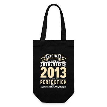 Einzigartiges Vintage-Geschenk 2013 - Geschenkbeutel für Flaschen - Schwarz - Vorne