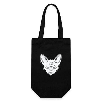 Cat in gothic style horror - Gift Bag for Bottles - black - Front