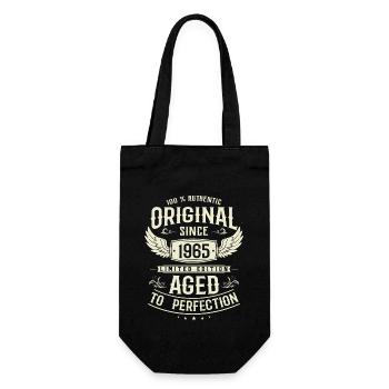 1965 Vintage: 58/59 Years Birthday Present - Gift Bag for Bottles - black - Front
