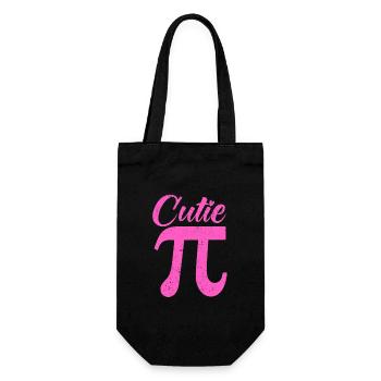 Cutie Pi Day Symbol Math National Pie Mathematik - Geschenkbeutel für Flaschen - Schwarz - Vorne