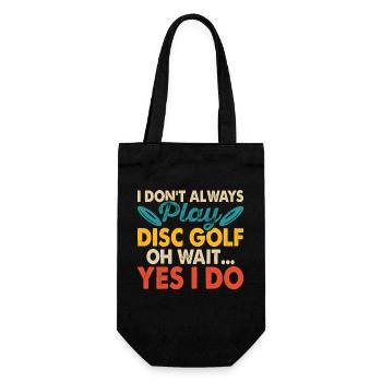 Discgolf Disc Golf - Geschenkbeutel für Flaschen - Schwarz - Vorne