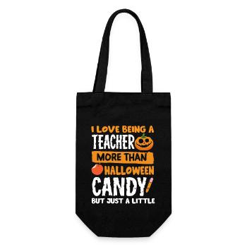 Teacher Halloween Candy School Day Disguise - Gift Bag for Bottles - black - Front