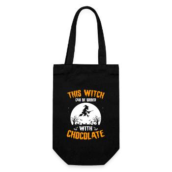 Sorcière soudoyée avec un costume d’Halloween en chocolat - Sac à bouteille - noir - Devant