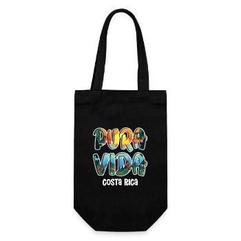 Pura Vida Costa Rica Lateinamerika Costa Ricaner - Geschenkbeutel für Flaschen - Schwarz - Vorne