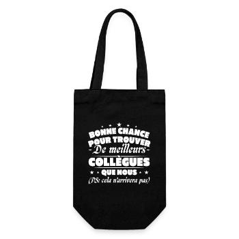 Collègue Collègues humour Cadeau départ retraite - Sac à bouteille - noir - Devant