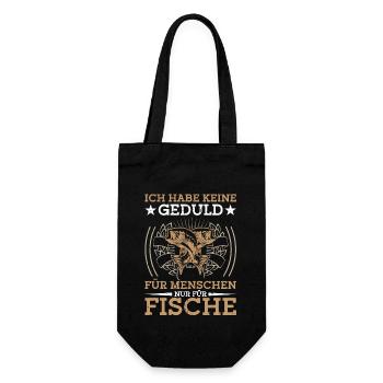 Angelköder Angeln in Schweden Fischeri Fischen - Geschenkbeutel für Flaschen - Schwarz - Vorne