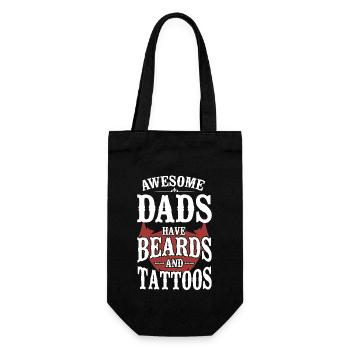 Beard Lover Bearded Man Dad - Gift Bag for Bottles - black - Front