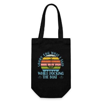 Sorry for what I did when docking - Gift Bag for Bottles - black - Front