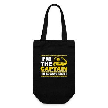 I'm the captain I'm always quite funny - Gift Bag for Bottles - black - Front