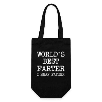 World's Best Farter I Mean Father - Gift Bag for Bottles - black - Front