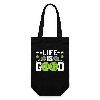 Tennis - Gift Bag for Bottles - black - Front
