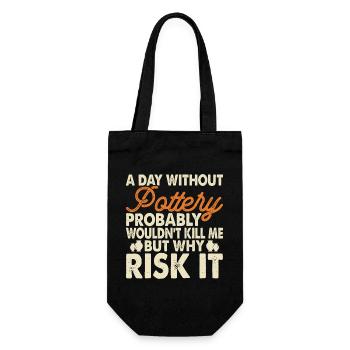 Pottery Pottery Pottery - Gift Bag for Bottles - black - Front