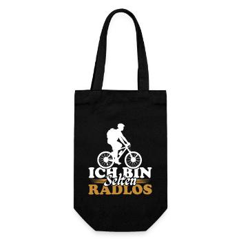 Ich Bin Selten Radlos Fahrrad Fahrradfahrer Männer - Geschenkbeutel für Flaschen - Schwarz - Vorne