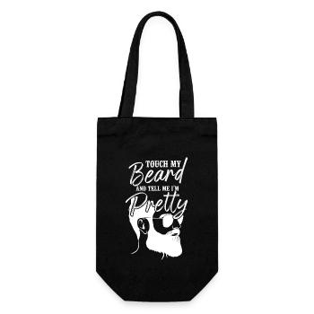 Beard Lover Bearded Man Touch My - Gift Bag for Bottles - black - Front