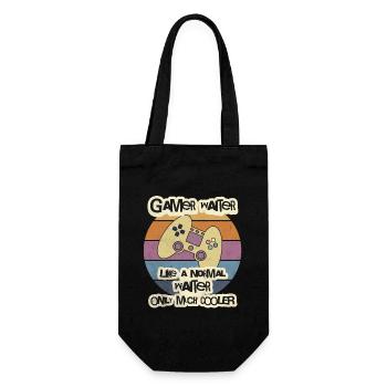 Gamer Waiter T-Shirt Tee, Gamer Shirt, Funny Gamer - Sac à bouteille - noir - Devant
