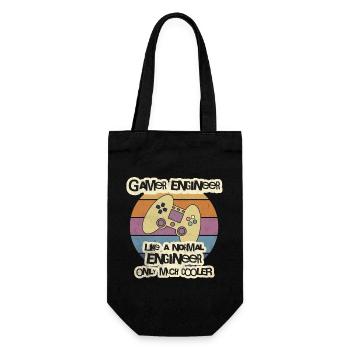Gamer Engineer T-Shirt, Game Developer Shirt, Prog - Geschenkbeutel für Flaschen - Schwarz - Vorne