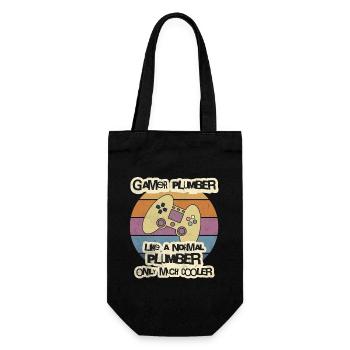Gamer Plumber T-Shirt, 8 bits Lecteur de jeux vidéo T-S - Sac à bouteille - noir - Devant