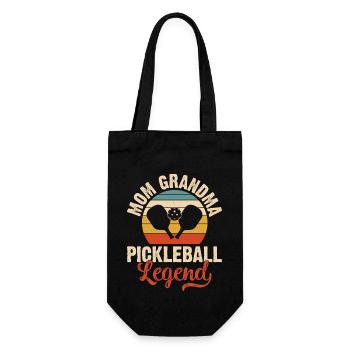 Pickleball - Geschenkbeutel für Flaschen - Schwarz - Vorne