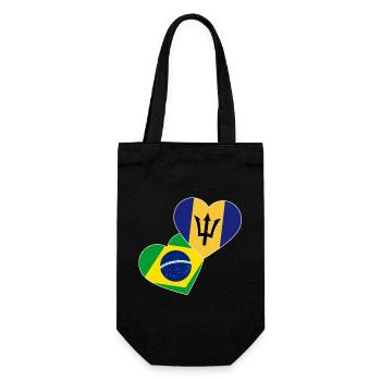 Barbados Flagge Barbadier Bajan - Geschenkbeutel für Flaschen - Schwarz - Vorne