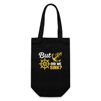 But have we sunk Funny sailboat sail - Gift Bag for Bottles - black - Front