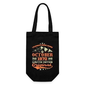 Original octobre 1970 vintage anniversaire 1970 - Sac à bouteille - noir - Devant