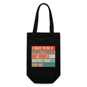 J’avais l’habitude d’être une personne introvertie Citation introvertie - Sac à bouteille - noir - Devant