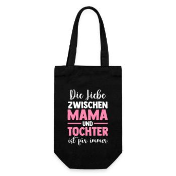 Mutter Muttertag Tochter Mama - Geschenkbeutel für Flaschen - Schwarz - Vorne