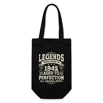 Birthday 1942 Legend - Gift Bag for Bottles - black - Front