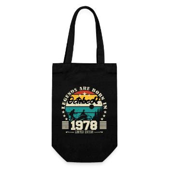 Octobre 1978. Cadeau anniversaire octobre 1978. - Sac à bouteille - noir - Devant