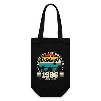 Octobre 1986. Cadeau anniversaire octobre 1986. - Sac à bouteille - noir - Devant