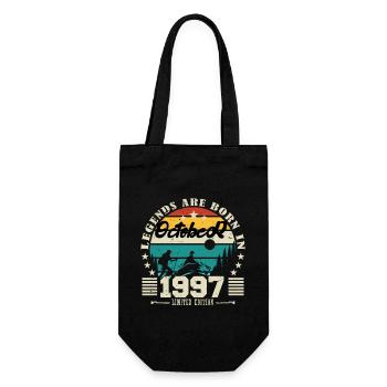October 1997. October 1997 Anniversary Gift. - Gift Bag for Bottles - black - Front