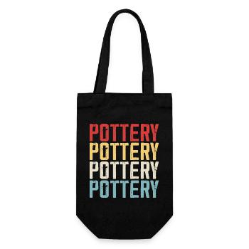 Pottery Pottery Pottery - Gift Bag for Bottles - black - Front