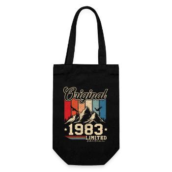 Original 1983 Retro Vintage 40th Anniversary - Geschenkbeutel für Flaschen - Schwarz - Vorne