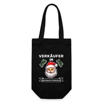 Lustiger Verkäufer Weihnachten Beruf Spruch - Geschenkbeutel für Flaschen - Schwarz - Vorne