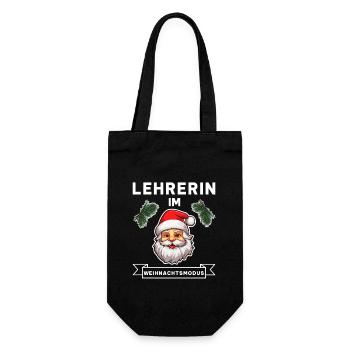 Lustiger Lehrerin Lehrer Weihnachten Beruf Spruch - Geschenkbeutel für Flaschen - Schwarz - Vorne
