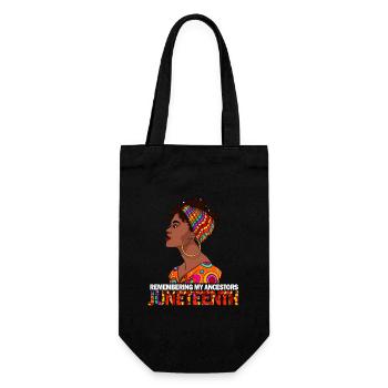 Juneteenth 1865 Remembering My Ancestors - Gift Bag for Bottles - black - Front