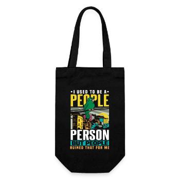 I Used To Be A People Person Bird Parrot Introvert - Gift Bag for Bottles - black - Front