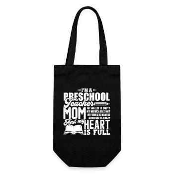 Preschool Teacher Preschool Teacher Mom - Gift Bag for Bottles - black - Front
