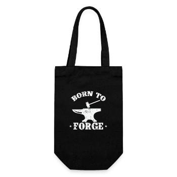 Born to Forge metalworker profession - Gift Bag for Bottles - black - Front