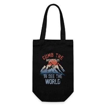Grimpez la montagne pour voir le monde - Sac à bouteille - noir - Devant